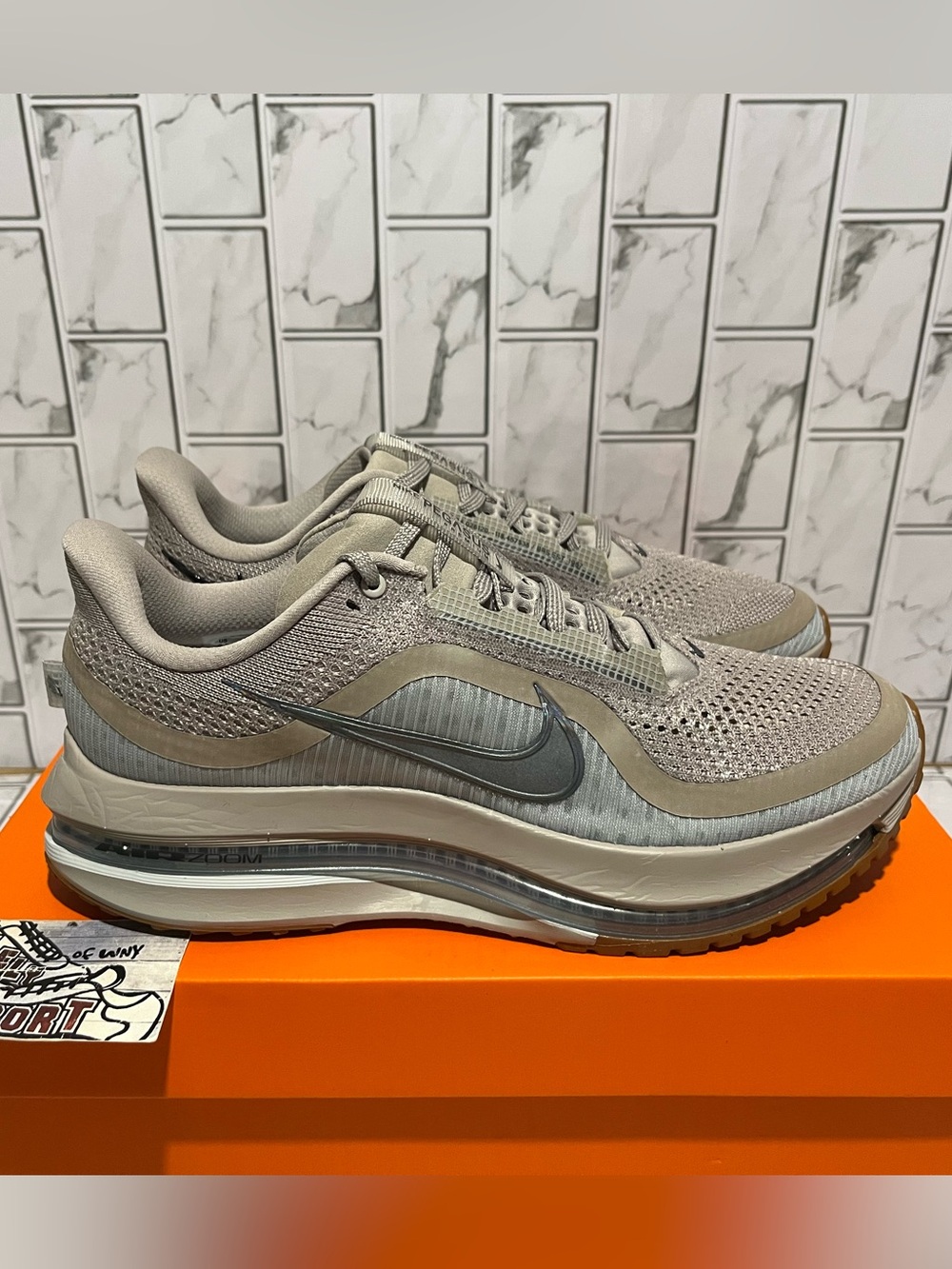 New Nike Air Zoom Pegasus Premium College Grey Gum Gym Training Running Shoes